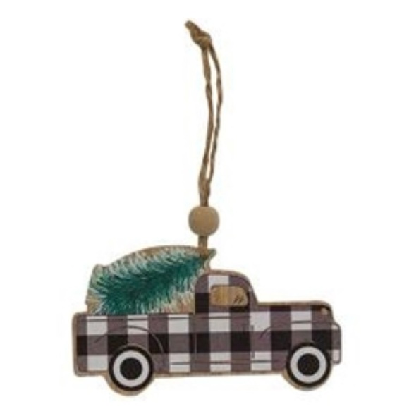 *Black & White Buffalo Check Truck Ornament - Picture 13 of 13
